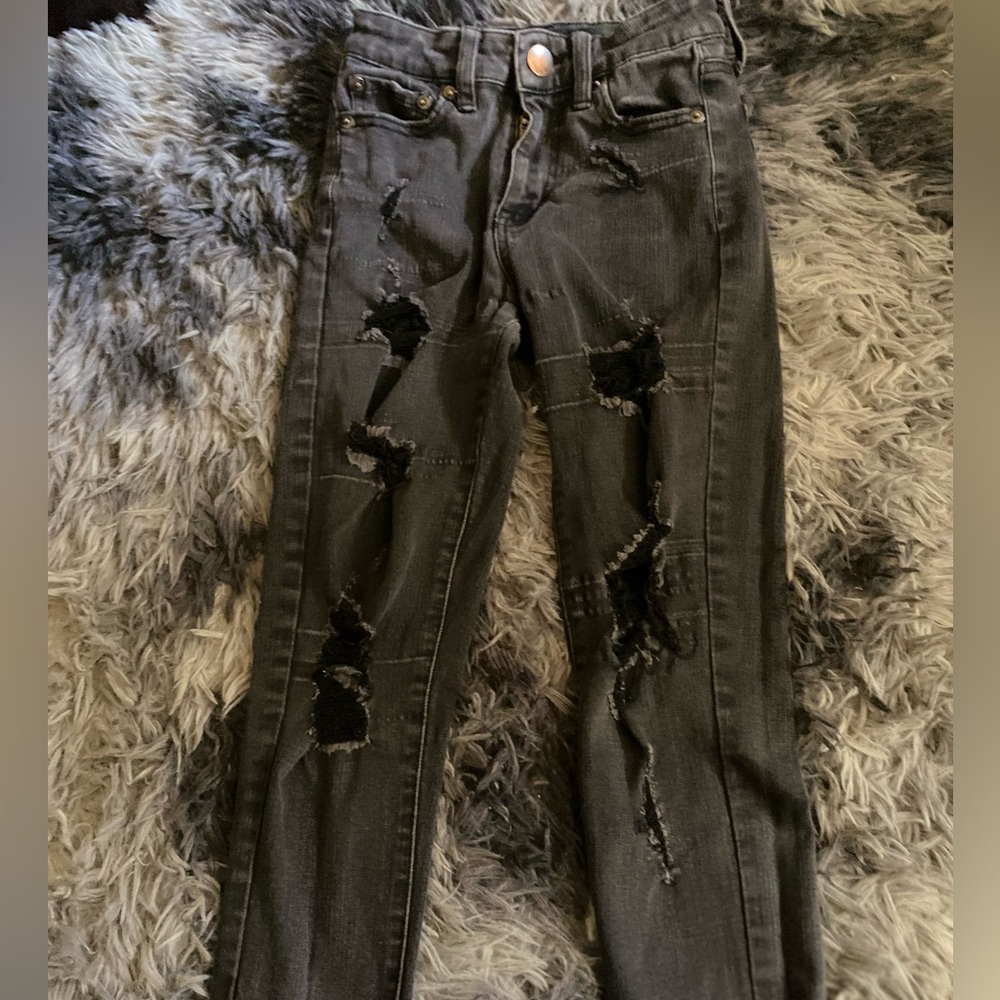 Black ripped jeans